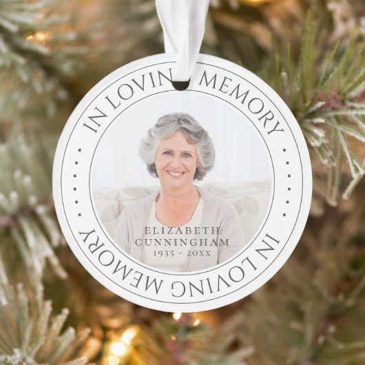 Einfaches elegantes Foto im Gedächtnisgedächtnis Ornament (Baum)