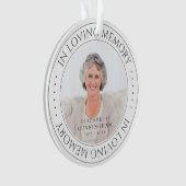 Einfaches elegantes Foto im Gedächtnisgedächtnis Ornament (Vorderseite)