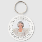 Einfaches elegantes Foto im Gedächtnisgedächtnis Schlüsselanhänger (Vorderseite)