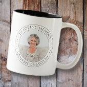 Einfaches elegantes Foto im Gedächtnisgedächtnis Zweifarbige Tasse