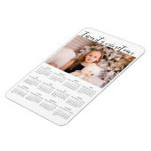 Einfaches elegantes Foto-Magnet mit Kalender 2019 Magnet (Linke Seite)