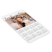 Einfaches elegantes Foto-Magnet mit Kalender 2019 Magnet (Rechte Seite)