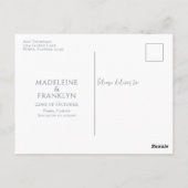 Einfaches elegantes Foto mit blühender Vegetation Postkarte (Rückseite)