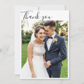 Einfaches elegantes Foto mit Dankeschön-Karte Dankeskarte (Vorderseite)