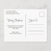 Einfaches elegantes Foto Moderne Weihnachten (Rückseite)
