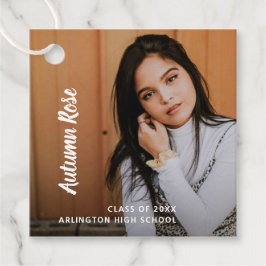 Einfaches elegantes Foto Moderner Abschluss Geschenkanhänger