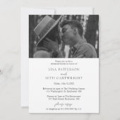 Einfaches elegantes Foto Modernes Probe Abendessen Einladung (Rückseite)