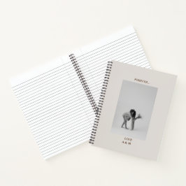 Einfaches elegantes Foto Monogram Journal-Notebook Notizblock