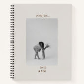Einfaches elegantes Foto Monogram Journal-Notebook Notizblock (Vorderseite)