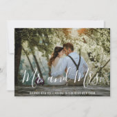 Einfaches elegantes Foto Neuvermählte Weihnachten (Vorderseite)