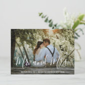 Einfaches elegantes Foto Neuvermählte Weihnachten (Stehend Vorderseite)