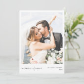 Einfaches elegantes Foto NewWeds Weihnachten (Stehend Vorderseite)