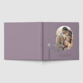 Einfaches elegantes Foto Oval Gästebuch (Voll)