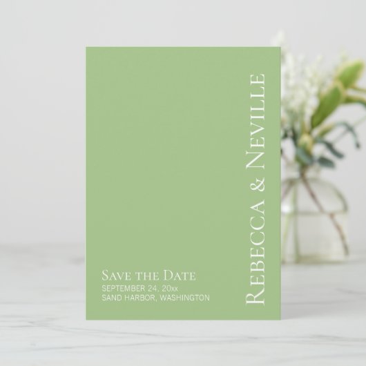 Einfaches elegantes Foto Save the Date (Stehend Vorderseite)