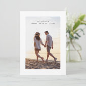 einfaches, elegantes Foto Save The Date (Stehend Vorderseite)