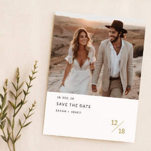 Einfaches elegantes Foto Save the Date