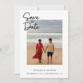 Einfaches elegantes Foto Save The Date (Vorderseite)