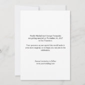 Einfaches elegantes Foto Save The Date (Rückseite)