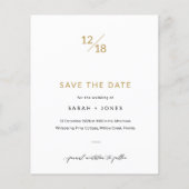 Einfaches elegantes Foto Save the Date (Rückseite)