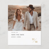 Einfaches elegantes Foto Save the Date (Vorderseite)