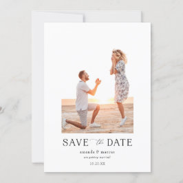 Einfaches elegantes Foto Save the Date Einladung