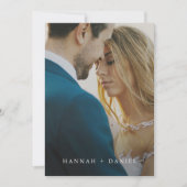 Einfaches elegantes Foto Save the Date Hochzeit ei (Vorderseite)