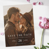 Einfaches elegantes Foto Save the Date Hochzeit Magneteinladung