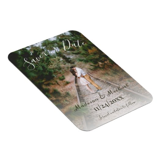 Einfaches elegantes Foto Speichern des Datumsfenst Magnet (Rechte Seite)