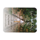 Einfaches elegantes Foto Speichern des Datumsfenst Magnet (Horizontal)