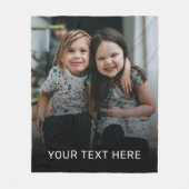 Einfaches elegantes Foto und benutzerdefinierter T Fleecedecke (Vorderseite)