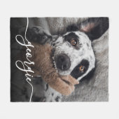 Einfaches elegantes Foto und elegantes Skript mit  Fleecedecke (Vorderseite (Horizontal))