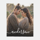 Einfaches elegantes Foto und elegantes Skript mit  Fleecedecke (Vorderseite)