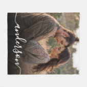 Einfaches elegantes Foto und elegantes Skript mit  Fleecedecke (Vorderseite (Horizontal))