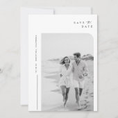 Einfaches elegantes Foto Wedding Boho Save The Date (Vorderseite)