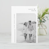 Einfaches elegantes Foto Wedding Boho Save The Date (Stehend Vorderseite)