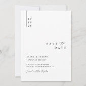 Einfaches elegantes Foto Wedding Boho Save The Date (Rückseite)