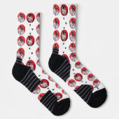 Einfaches elegantes Foto zum Valentinstag Socken (Rechts)