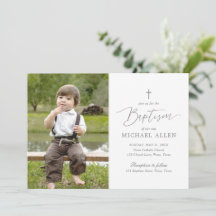 Einfaches elegantes Foto zur Taufe