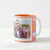 Einfaches Elegantes Foto Zweifarbige Tasse (VorderseiteRechts)