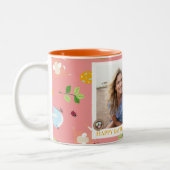 Einfaches Elegantes Foto Zweifarbige Tasse (Links)