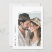 Einfaches elegantes Front- & Back-Foto Einladung (Vorderseite)