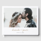 Einfaches elegantes Gästebuch für Hochzeiten Foto (Vorderseite)