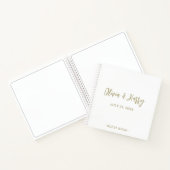 Einfaches elegantes Gästebuch für Hochzeiten | Gol Notizblock (Innenseite)