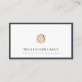 Einfaches, elegantes geometrisches Logo Visitenkarte (Vorderseite)