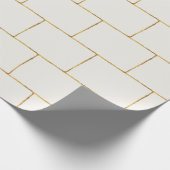 Einfaches elegantes Geschenk für Ecru Gold Geometr Geschenkpapier (Ecke)