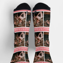 Einfaches elegantes Geschenk Valentinstag Paar Fot Socken