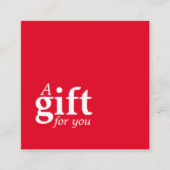 Einfaches elegantes Geschenk von Red White Beauty Quadratische Visitenkarte (Vorderseite)