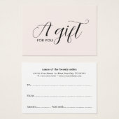 Einfaches elegantes Geschenkgutschein für helle Pa (Vorne & Hinten)