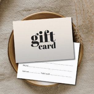 Einfaches elegantes Geschenkgutschein Rabattkarte