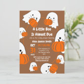 Einfaches elegantes Gespenst, Halloween-Kinderdusc Einladung (Stehend Vorderseite)